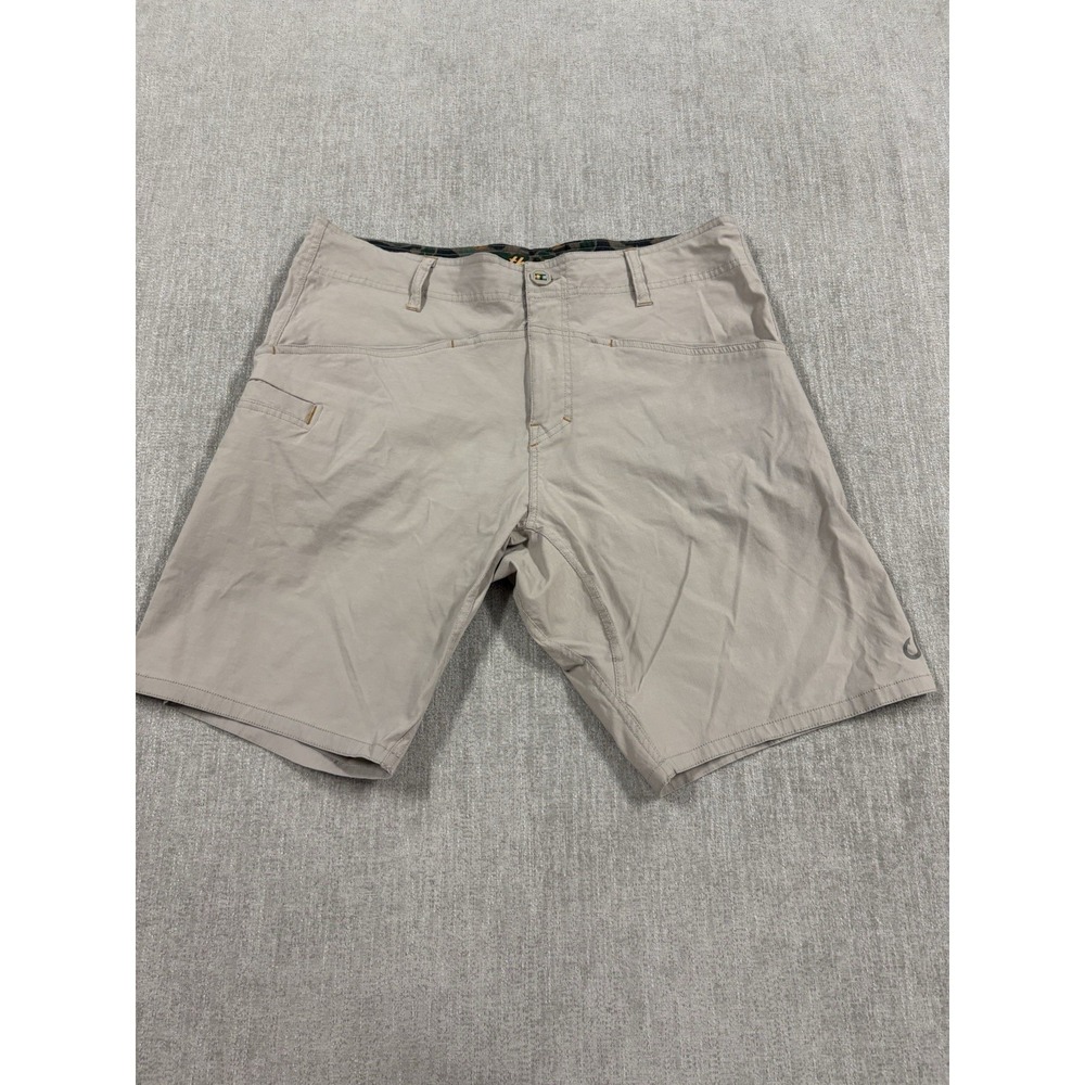 Marsh Wear Khaki Chino Shorts 9" Mens Size 34 Nylon Utility Ripstop Stretch